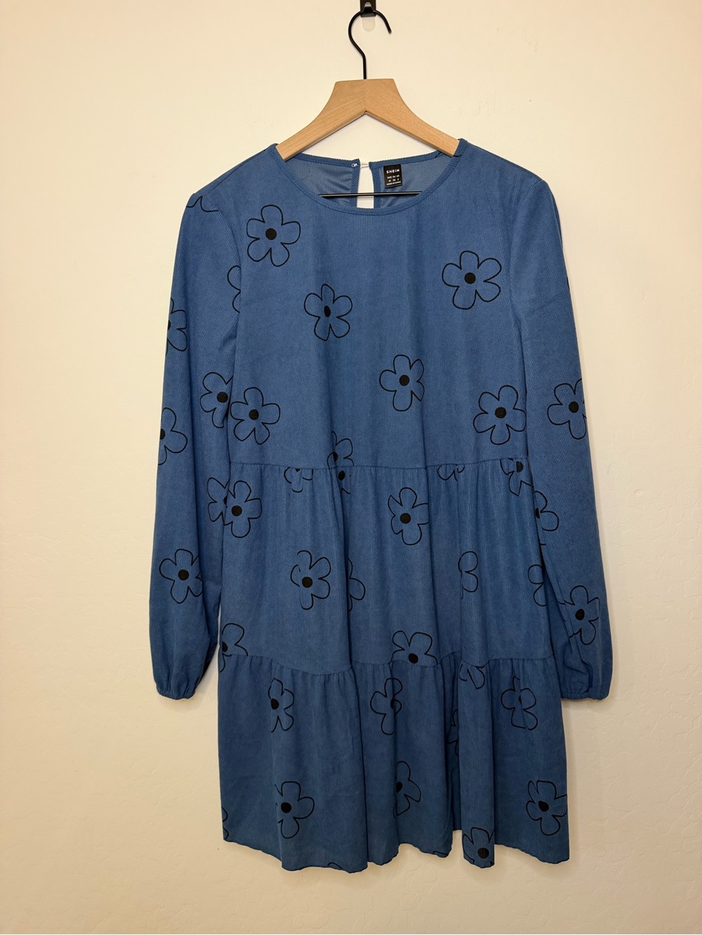 SHEIN Women's Casual Floral Print Lantern Sleeve Dress - Picture 3 of 7